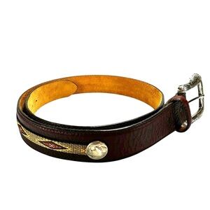Justin Men’s Northern Bison Belt Brown Leather Size 40 C13655 Cowboys Western